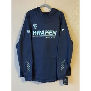 Men's 3XL NWT Seattle Kraken Fanatics‎ Authentic Pro Locker Room Raglan Hoodie